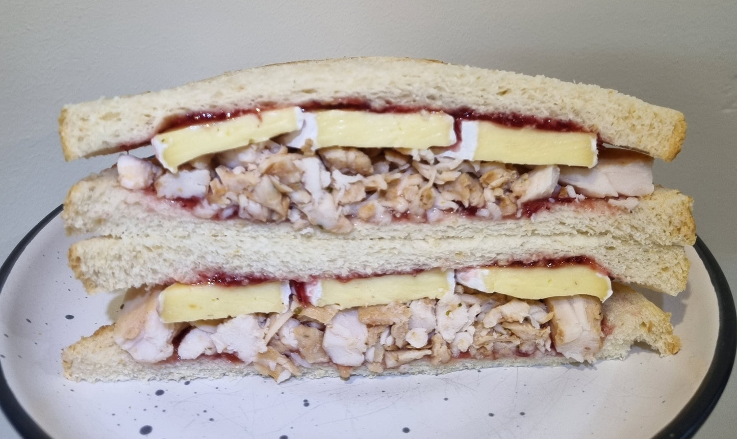 Basic Chicken Brie and Cranberry Sandwich